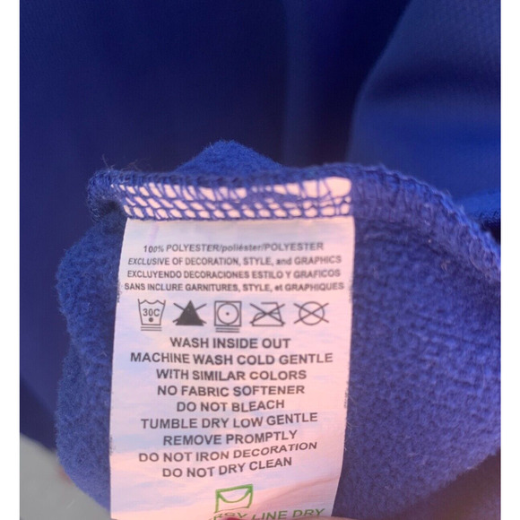 New York Giants NFL Team Quarter Zip Blue Pullover Mens Size XL - Picture 4 of 8